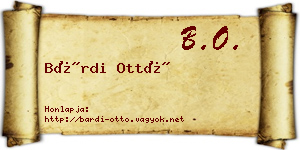 Bárdi Ottó névjegykártya